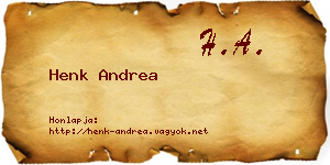 Henk Andrea névjegykártya