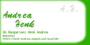 andrea henk business card
